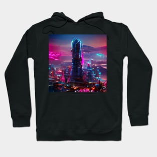 Cyberpunk Aesthetic Skyscraper Hoodie